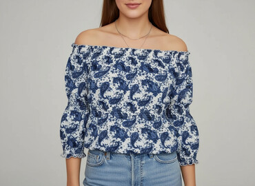 koszula z piórami mohito: Yessica, Women's blouse, size L (EU 40)