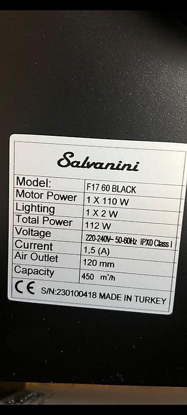 aspirator: Salvani markasının qara şüşəli 60 sm-lik aspiratoru mətbəxiniz üçün — 3