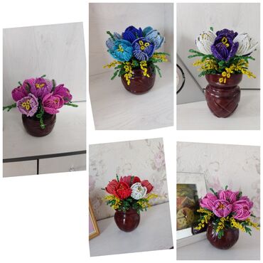 Цветы и букеты: Подарочные цветочные композиции из бисера полностью ручная работа — 9
