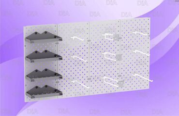 Витрины: Панель перфорированная, настенная, для магазина и склада