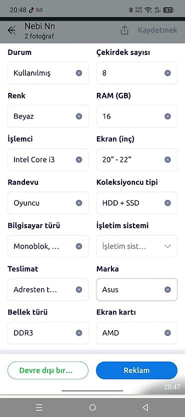 planset satiram: Oyun üçün yığılmış stasionar kompüter və periferiyalar Texniki — 4