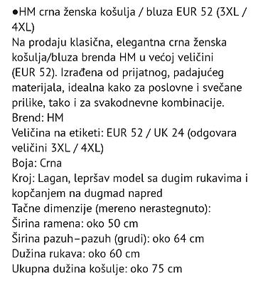 ps bluze novo: Set plus size odeće (3XL/4XL) 1) HM crna ženska košulja/bluza - — 1