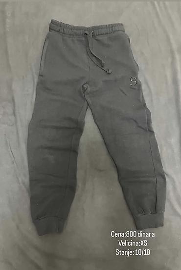 Tamnosive trenerke/jogger pantalone - Veličina: XS - Elastični pojas — 1