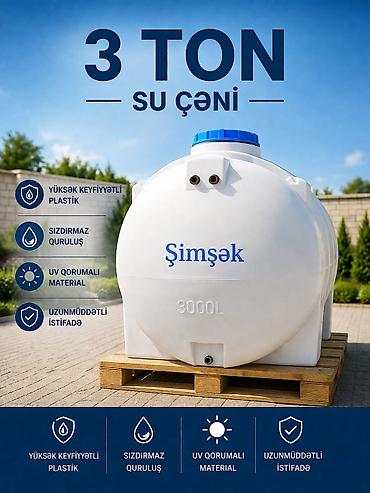 Bak, Plastik, 3000 l l, Yeni, Pulsuz çatdırılma