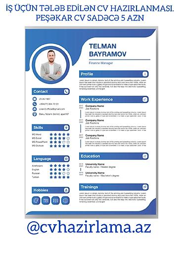 fransız dili dim pdf: CV HAZIRLAMA XİDMƏTİ. 📝 İŞ ÜÇÜN TƏLƏB OLUNAN CV-LƏRİN HAZIRLANMASI — 3