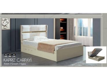 laminat mebel: Новый, Односпальная кровать, С подъемным механизмом, С матрасом, С выдвижными ящиками, Турция