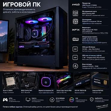 e3 1230v3: Компьютер, ядер - 6, ОЗУ 32 ГБ, Игровой, Б/у, AMD Ryzen 5, AMD Radeon RX 7600, NVMe — 1