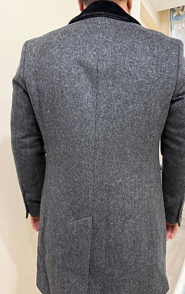 пальто виколо: Мужское пальто, 2XL, Palmonte, Новый, цвет - Серый, Самовывоз — 1