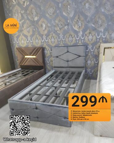 taxt altlığı: Təknəfərlik çarpayı, Bazalı, Matras ilə