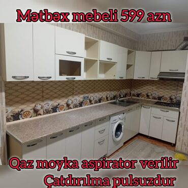 Полки: *Sada* Mətbəx mebeli çatdırılma pulsuzdur 599 AZN Üstünde qaz moyka