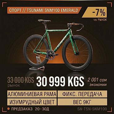 e klass: Городской велосипед, Tsunami, Рама L (172 - 185 см), Новый — 1