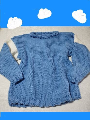 Džemperi, kardigani: Džemper novi ručno pleteni vel XL. Obim grudi 110 cm, obim ramena 114 — 9
