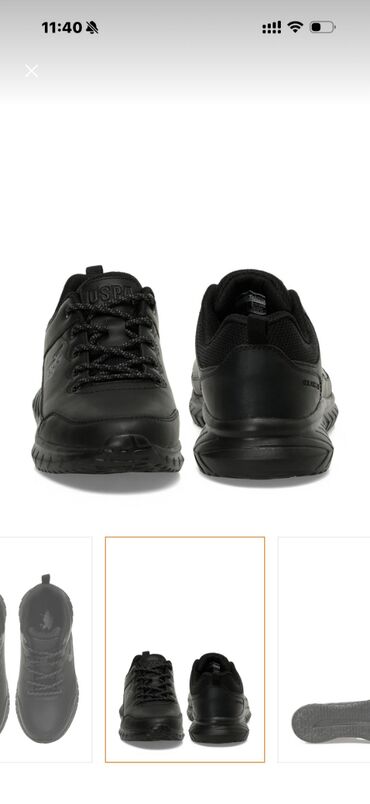 Krasofkalar və idman ayaqqabıları: US Polo Assn. kişi idman ayaqqabısı – tam qara olçü 43 razmer sehven 2 — 8