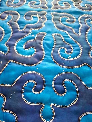 Панно: Объемные шелковые стеганные панно. старинный кыргызский орнамент — 9