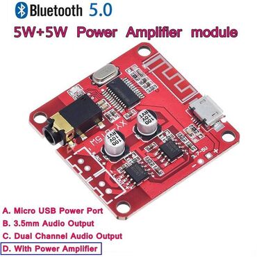 micro usb зарядка: Bluetooth аудио плата мощностью 10 Ватт. Для беспроводного соединения