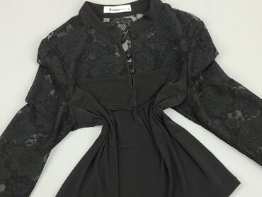 czarna sukienki długi rękaw: Blouse, L (EU 40), condition - Very good