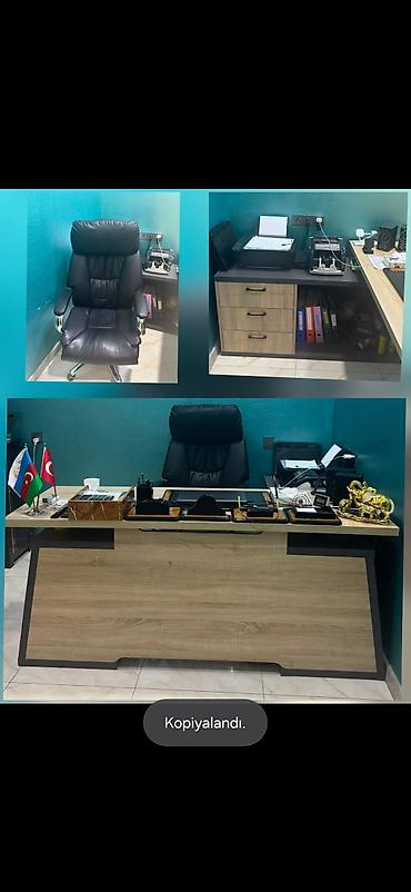 masaüstü ofis seti: 500₼ son ofis Masa+Oturacaq birlikdə✅ Ünvan:Sabit Rəhman (DİM arxası) — 1