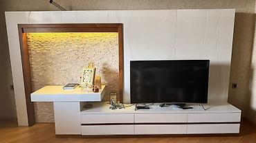 divar ref: TECILI 1 gune SATILIR!!! – TV stendi və dekor paneli - Dizayn: Ağ — 1