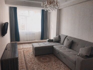 бишкек квартира за месяц: 2 комнаты, 63 м², Индивидуалка, 3 этаж, Евроремонт