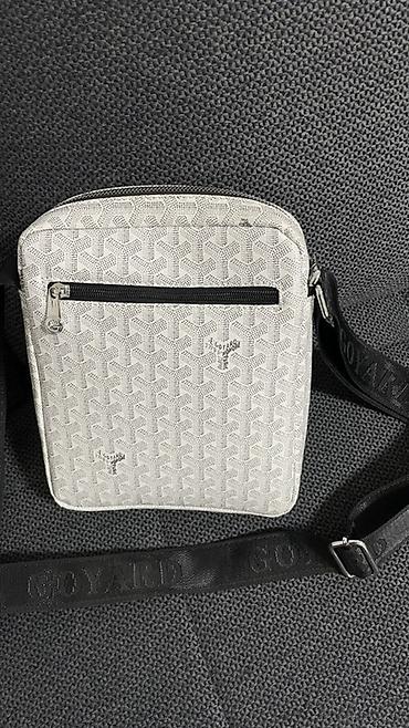 Классические сумки: Сумка через плечо Goyard (серый монограммный принт) - Формат — 1
