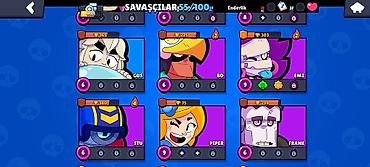 Digər kolleksiyalar: Brawl Stars oyun hesabı - Kupa yolu: 9565 - Toplanan savaşçılar — 9
