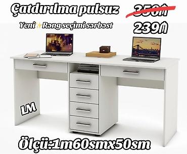 ofis masa: İş masası – LM model - Rəng seçimi sərbəst - Ölçü: 1 m 60 sm x 50 sm - — 1