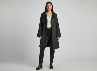 Kurtka damska jesień zima długa: Women`s trench, size L