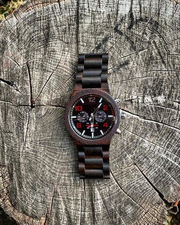 Qol saatları: Təbii ağacdan hazırlanmış kişi qol saatları - Korpus və qayış — 6