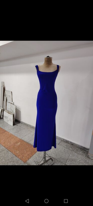 Ziyafət donları: Uzun ziyafət donları – zərif kolleksiya - Model 1: Kral-mavi rəngdə — 4