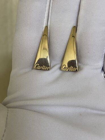 серебряные украшения: Золотые серьги Картье 💫 Скидка Гр 585проба Италия Вес 3,87гр длина
