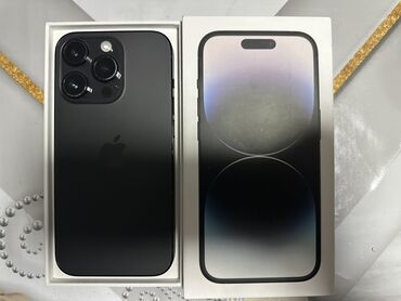 жпс трекер цена: IPhone 14 Pro, Колдонулган, 128 ГБ, Black Titanium, Каптама, Куту, 82 %
