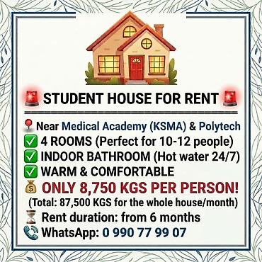 🚨 STUDENT HOUSE FOR RENT — PERFECT FOR GROUPS! 🚨 📍 Location: Great