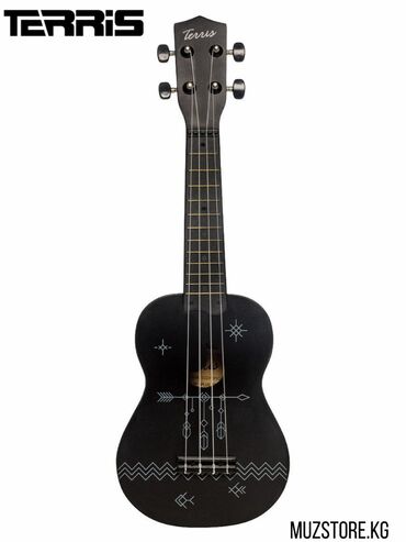 гитара размер 41: Верхняя дека укулеле​ TERRIS​ PLUS​ SPIKE​ сделана из древесины