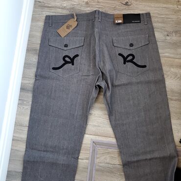 мужская джинсы: Джинсы цвет - Серый