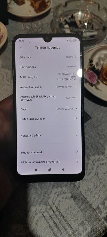 Xiaomi: Xiaomi Redmi 7, 32 GB, rəng - Qara, 
 Barmaq izi