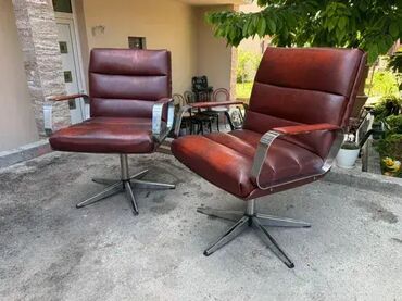 nameštaj po meri – sofe: Retro dizajnerske kozne fotelje Delta 2000 MOGUC PREVOZ Retro ko�ne