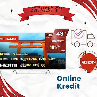 Yeni Televizor Shivaki LED ekran 43" FHD (1920x1080), Ünvandan götürmə, Ödənişli çatdırılma