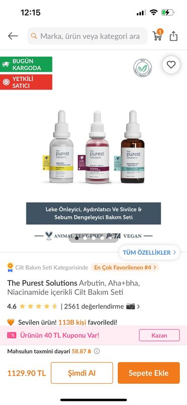 tktx krem qiyməti: Üz serumu, 30 ml, Yeni