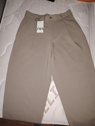pantalone za sneg lidl: ZARA elegantne pantalone – bež/peščana boja *poobim kukova 54cm*dužina — 1