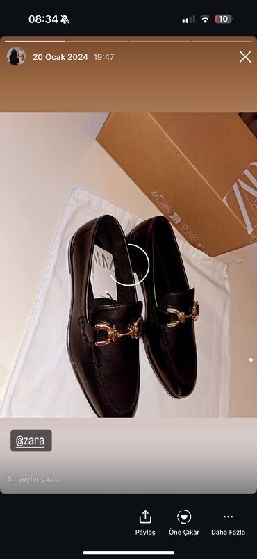 Zara, Ölçü: 37, rəng - Qara, Yeni