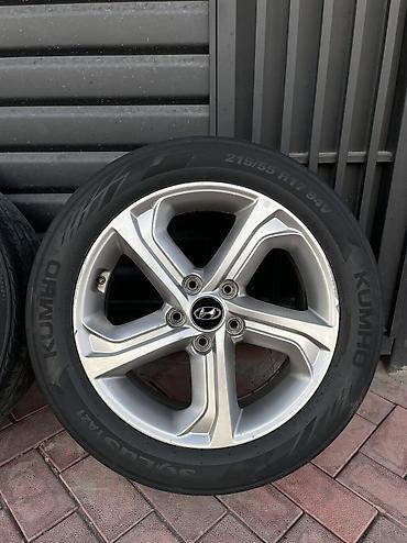 шины саната: Литые Диски R 17 Hyundai, Комплект, отверстий - 5, Б/у — 5