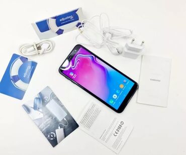 Samsung: Samsung Galaxy J6 Plus, Б/у, 128 ГБ, цвет - Черный, 2 SIM