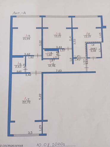 квартира псо джал: 3 комнаты, 82 м², 106 серия улучшенная, 6 этаж, Евроремонт