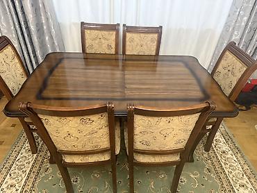 Klassik üslubda yemək dəsti Ölçüsü masa: 160x100; açılanda 200x100 - lalafo.az -da Klassik üslubda yemək dəsti Ölçüsü masa: 160x100; açılanda 200x100 -