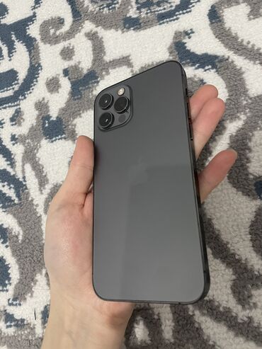 теле: IPhone 12 Pro, Колдонулган, 256 ГБ, Natural Titanium, Коргоочу айнек, 83 %
