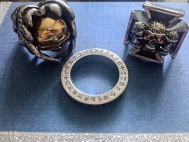 кольцо свадебное: Рок атрибутика,перстни.Сталь