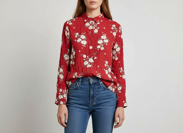 bluzka prążkowana h m: H&M, Women's blouse, size XS