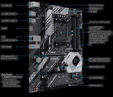 Комплектующие для ПК и ноутбуков: Материнская плата Asus X570, Новый