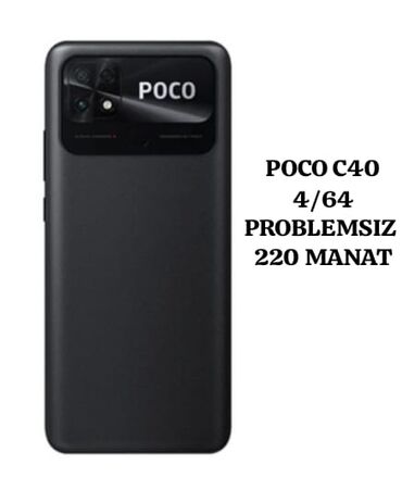 telefon satisi: Poco C40, 64 GB, rəng - Qara