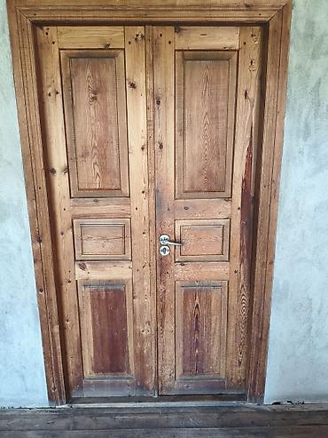 Otaq qapıları: Taxta qapı dəsti - Material: təbii ağac (klassik panelli dizayn — 4